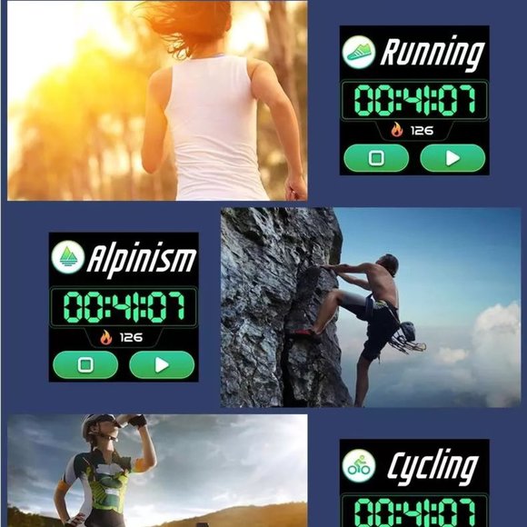 Smart Watch-Silver Watch w/White and Black Band - Picture 9 of 10